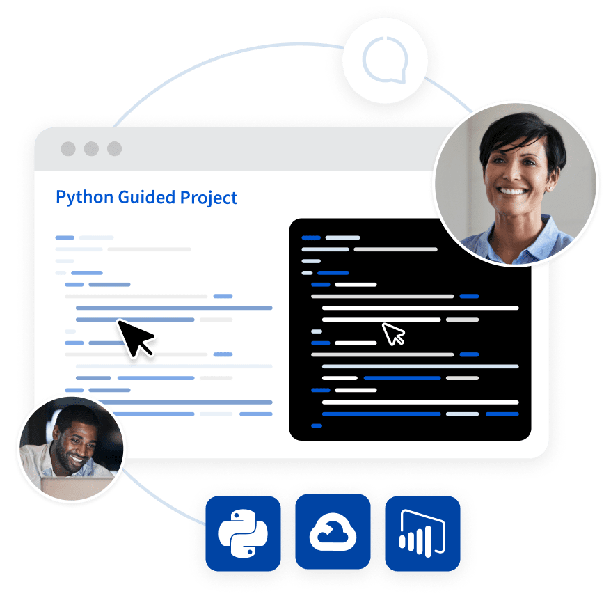 Illustration of Coursera’s guided projects